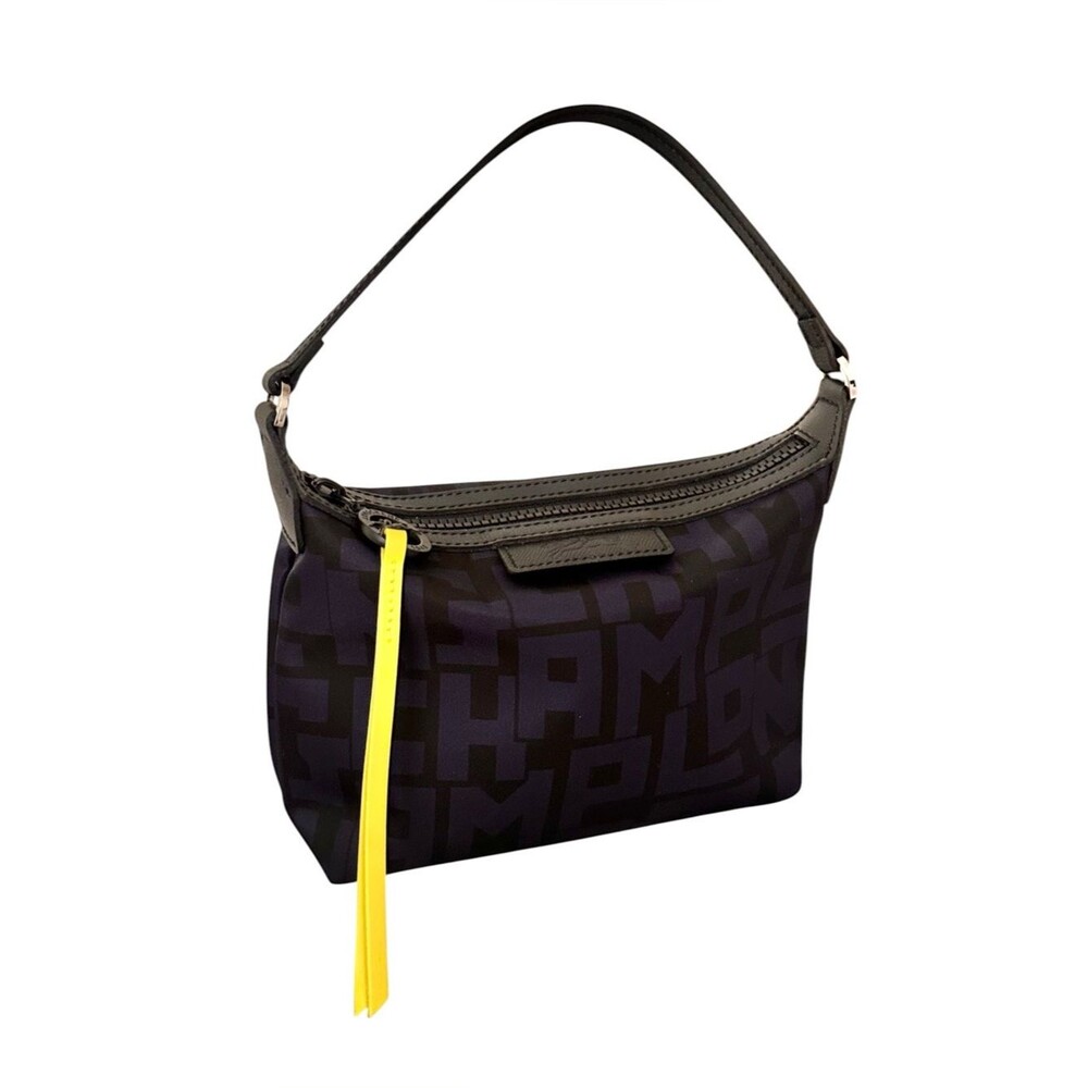 Longchamp Le Pliage LGP Nylon Pouch Clutch Black Navy